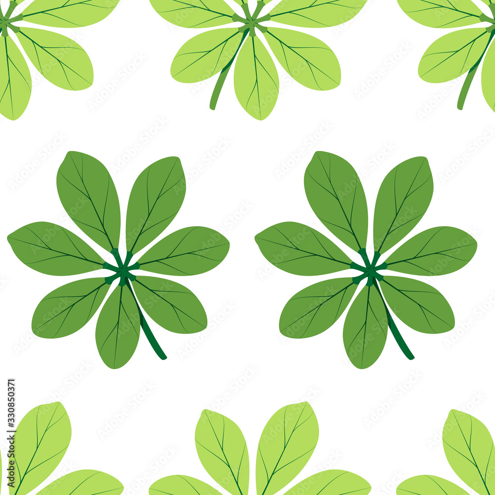 Summer seamless pattern. Tropical leaves. Vector illustration. Summer seamless pattern. Tropical leaves. Vector illustration.
