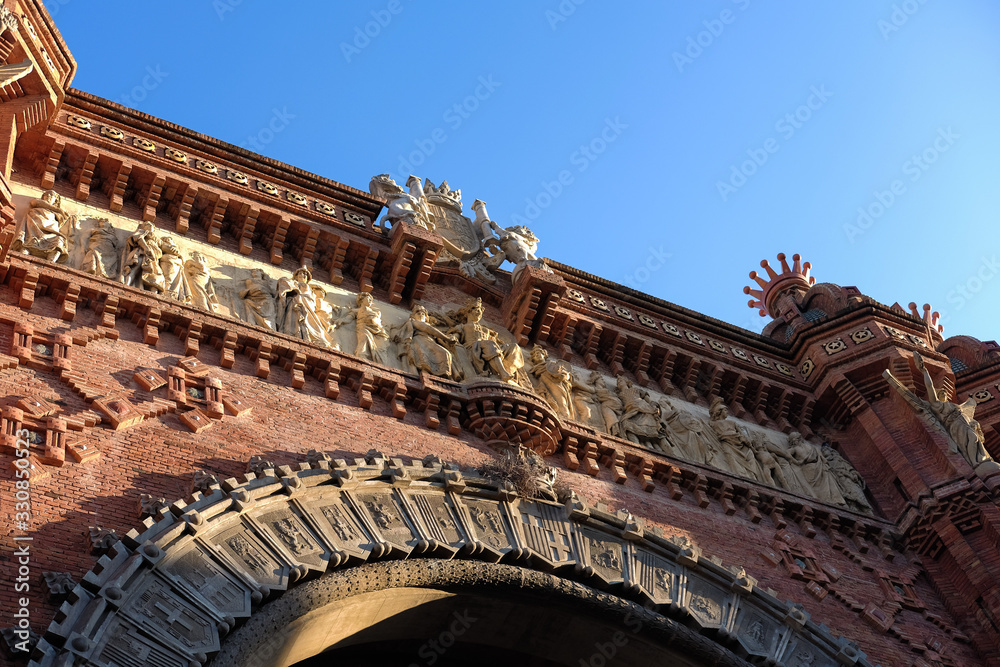 Arc de Triomphe in Barcelona in Spain