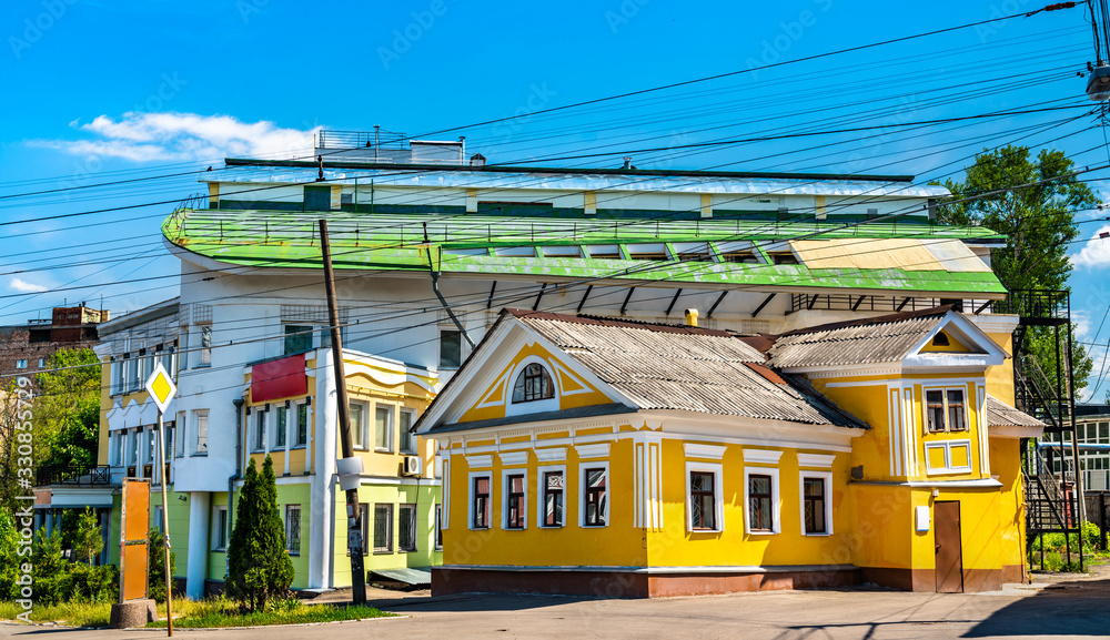 Traditional houses in the old town of Nizhny Novgorod, Russia