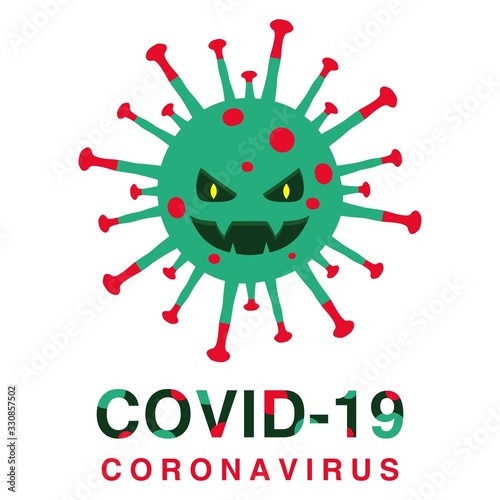 Scary deadly new coronavirus icon