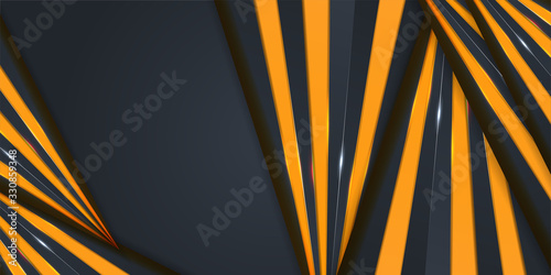 Wallpaper Mural modern abstract 3d futuristic background with yellow paper layer Torontodigital.ca