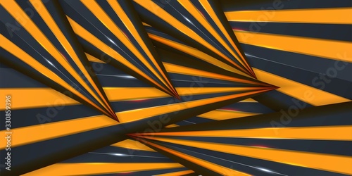 modern abstract 3d futuristic background with yellow paper layer