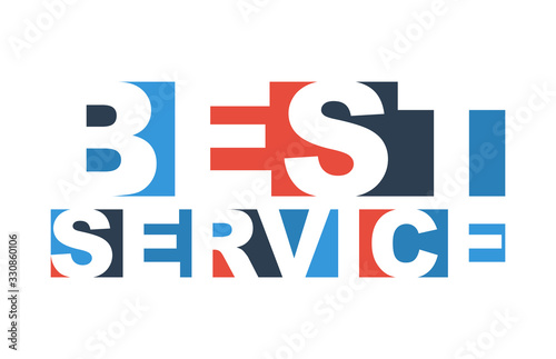 colorful vector illustration banner best service