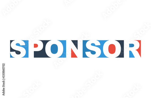 colorful vector illustration banner sponsor