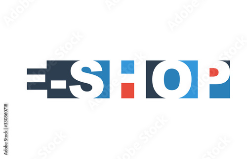 colorful vector illustration banner eshop
