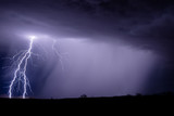 Lightning bolt in a storm