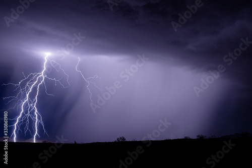Lightning bolt in a storm