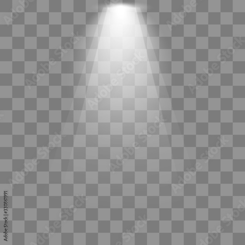 Vector Spotlights. Scene. Light Effects. Vector illustration.