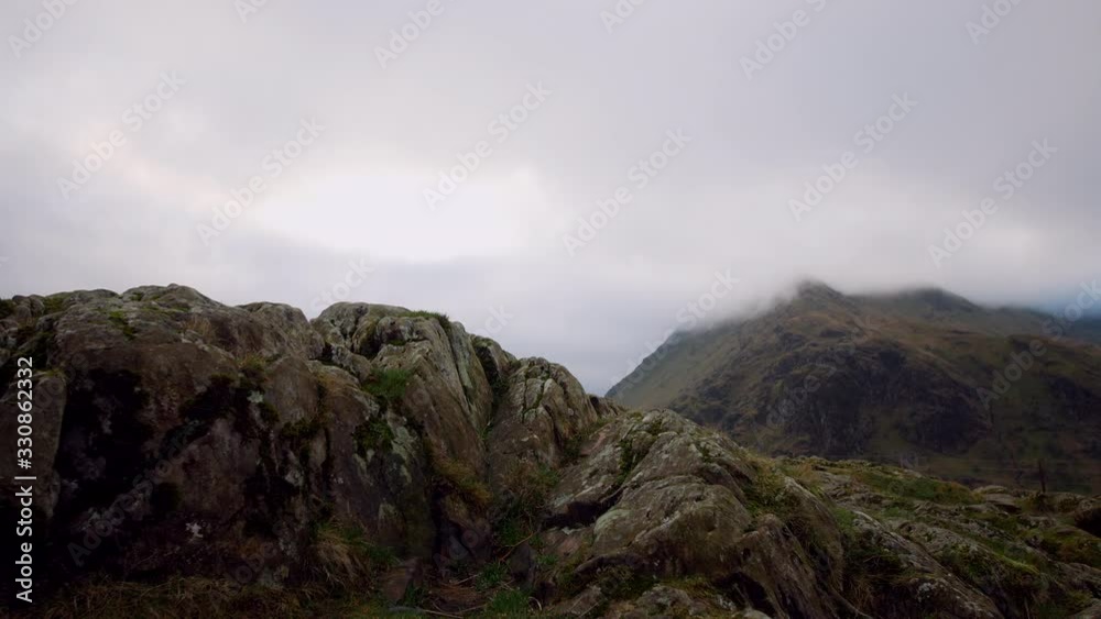 Mountain with rock foreground Mountain with rock foreground
