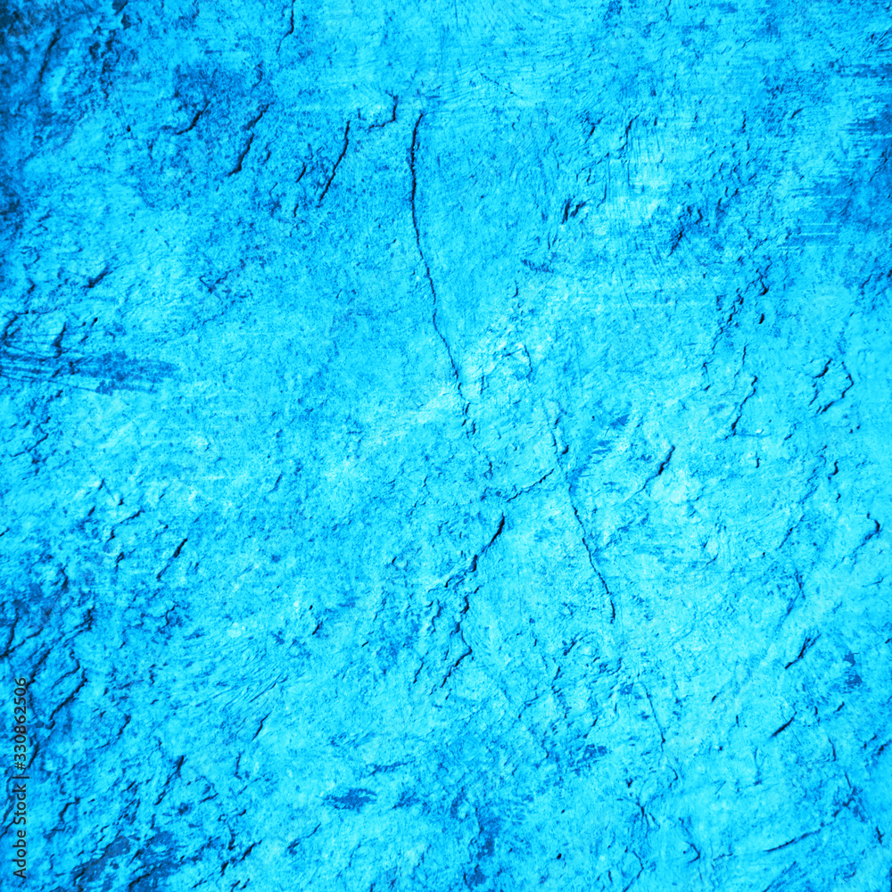 Obraz premium Grunge blue wall background or texture