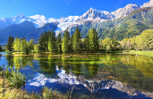 Swiss mountains and lake scenery
