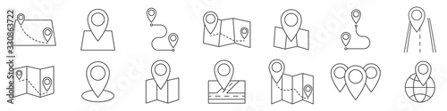 Map icon. Location icon. GPS. Vector illustration.