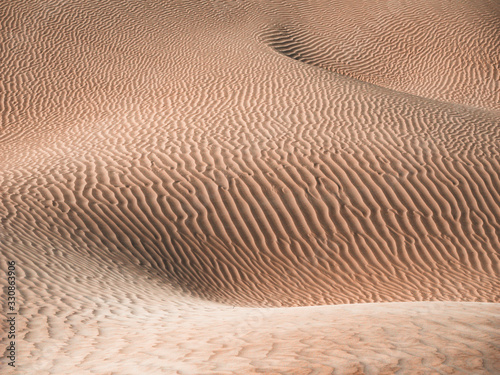 Pattern of sandy desert dunes