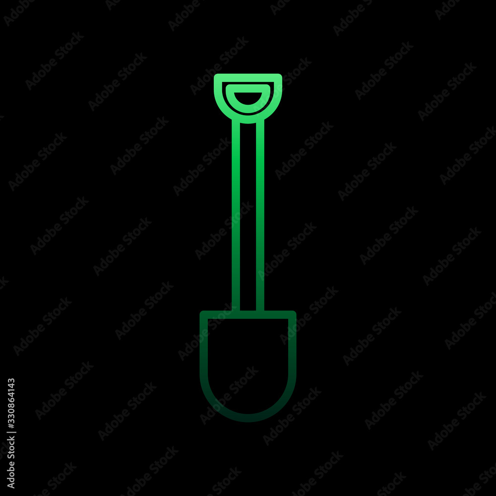 Shovel nolan icon. Simple thin line, outline vector of construction tools icons for ui and ux, website or mobile application