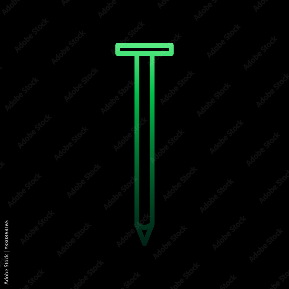 Nail clip nolan icon. Simple thin line, outline vector of construction tools icons for ui and ux, website or mobile application Nail clip nolan icon. Simple thin line, outline vector of construction tools icons for ui and ux, website or mobile application