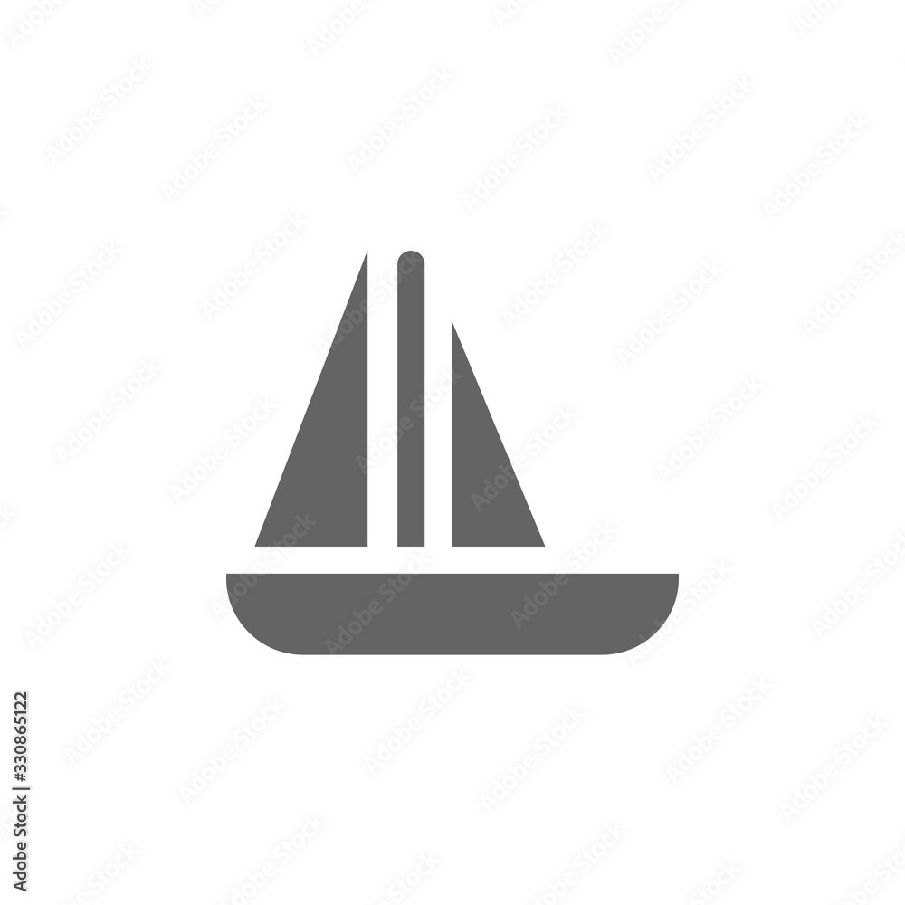 Sailboat icon. Simple vector summer icons for ui and ux, website or mobile application Sailboat icon. Simple vector summer icons for ui and ux, website or mobile application