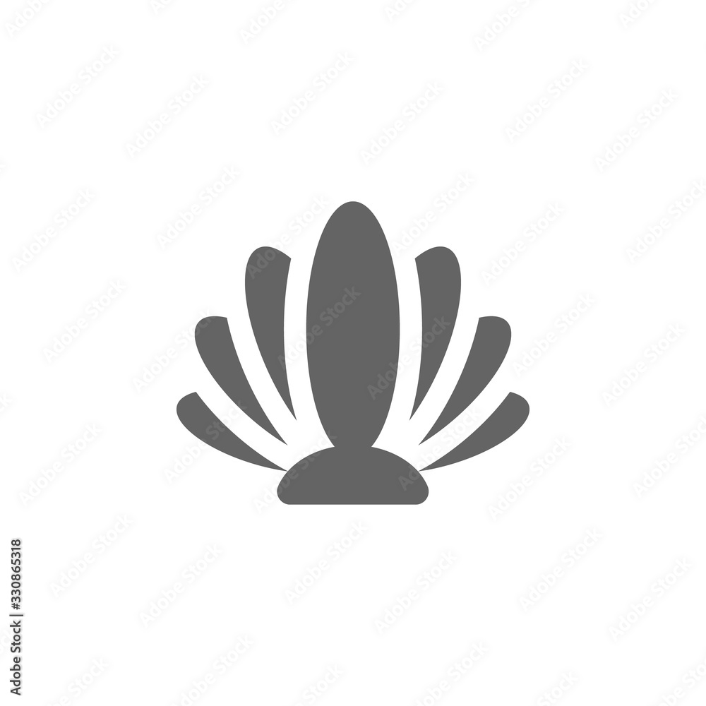 Fototapeta premium Shell icon. Simple vector summer icons for ui and ux, website or mobile application