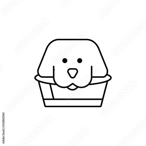 Dog, bed icon. Simple line, outline vector elements of veterinary icons for ui and ux, website or mobile application