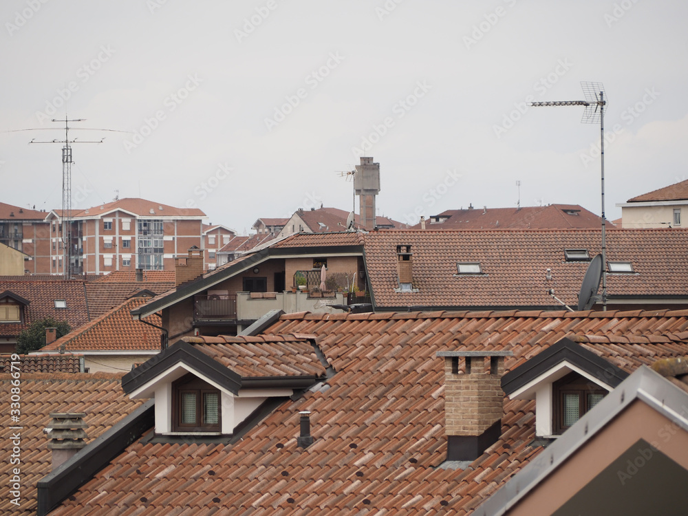 city roofscape and skyline
