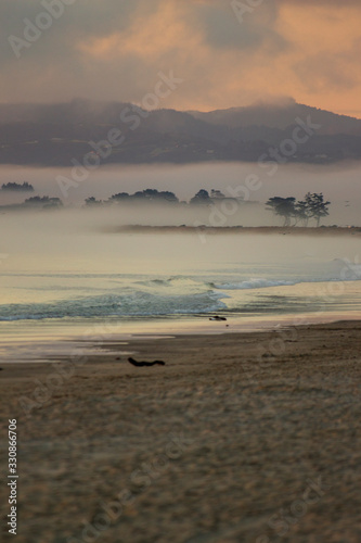 Early morning light on Ruakaka Beach, Northland, New Zealand photo