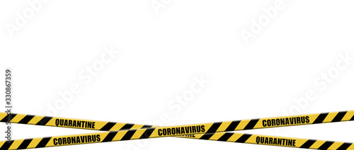 Wallpaper Mural Warning coronavirus quarantine yellow and black stripes tape on white background,  tapes hazard quarantine, coronavirus caution and warning tape, covid-19, coronavirus quarantine sign, 3d illustration Torontodigital.ca