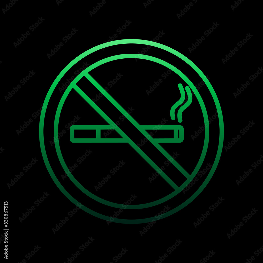 No smoking sign nolan icon. Simple thin line, outline vector of hotel icons for ui and ux, website or mobile application No smoking sign nolan icon. Simple thin line, outline vector of hotel icons for ui and ux, website or mobile application