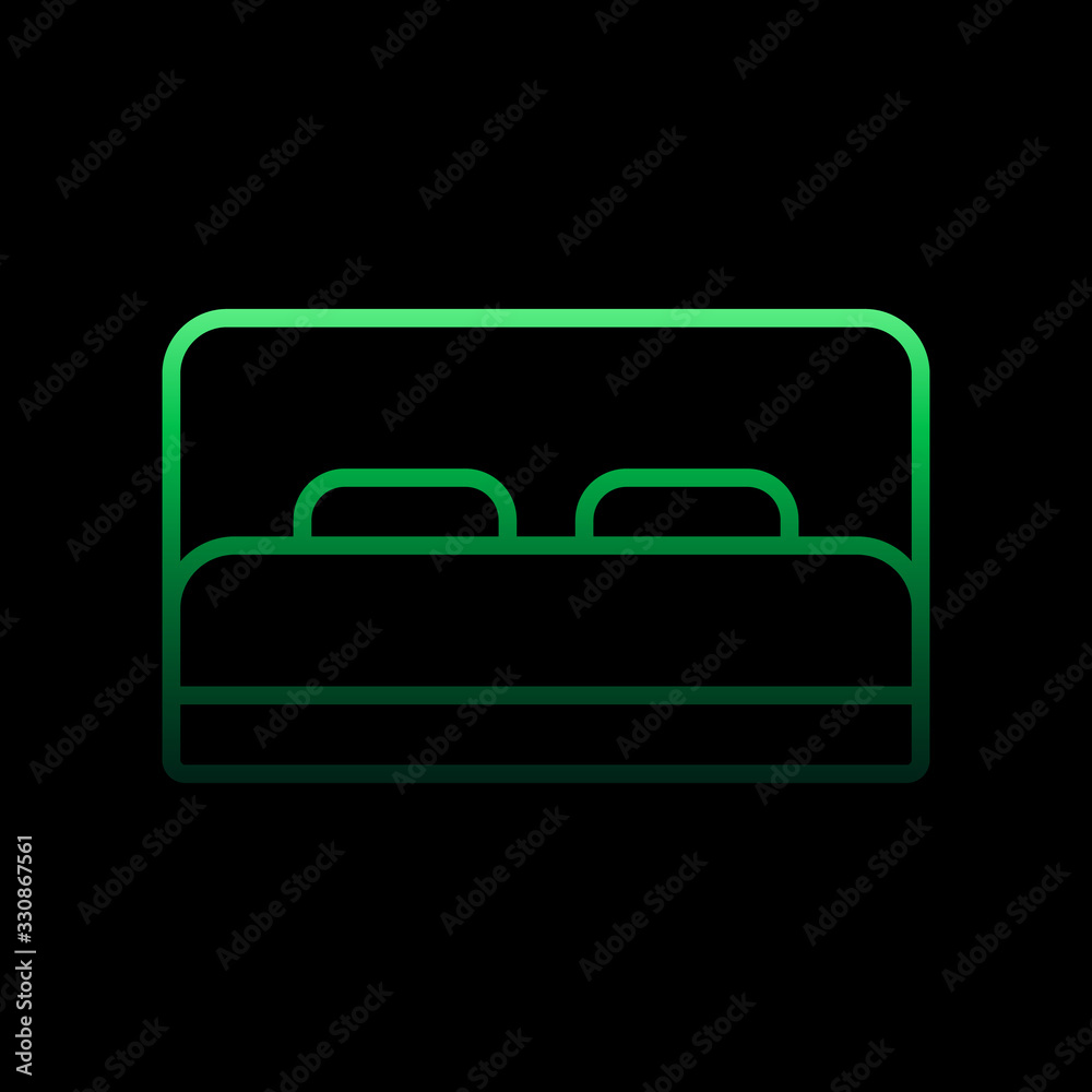 Two bedroom bed nolan icon. Simple thin line, outline vector of hotel icons for ui and ux, website or mobile application Two bedroom bed nolan icon. Simple thin line, outline vector of hotel icons for ui and ux, website or mobile application