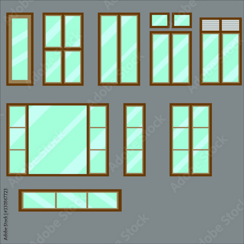 wooden windows for home design