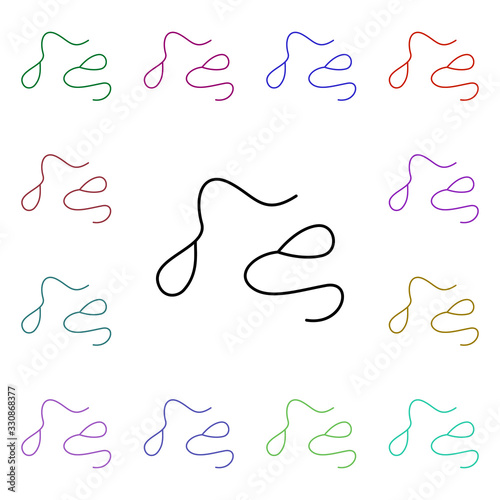 Sperm, organ multi color style icon. Simple thin line, outline vector of human organ icons for ui and ux, website or mobile application