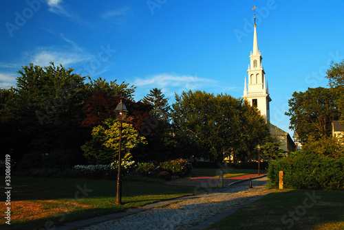 Historic Trinity Church in Newport, Rhode Island photo
