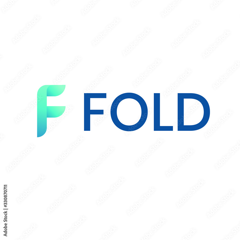 Blue abstract logo for Company Fold Blue abstract logo for Company Fold