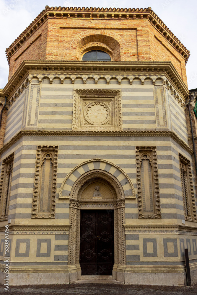 Church of Sant'Antonio Abate facade in Fano, Province of Pesaro and Urbino, Marche Region, Italy