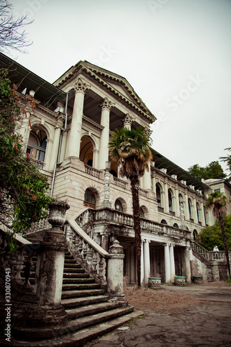 Canvas Print the old ,grey castle