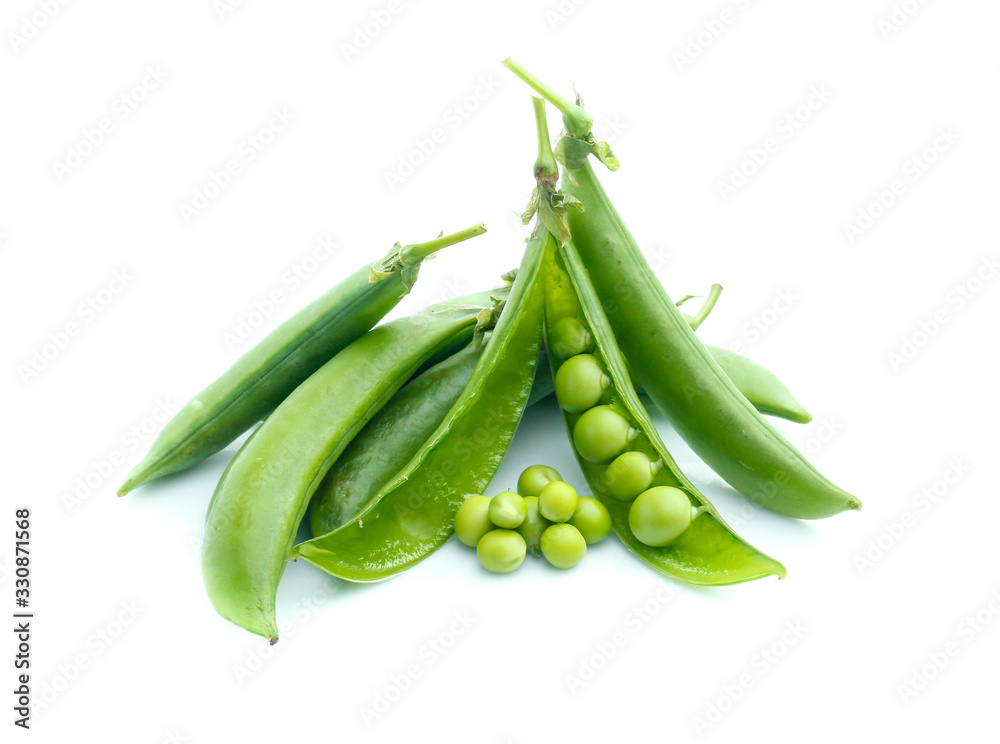 Fresh peas isolated on white background Fresh peas isolated on white background