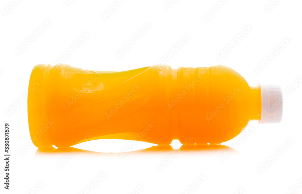 Orange juice bottle isolate on white background Orange juice bottle isolate on white background