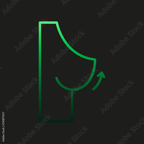 Breast, plastic surgery nolan icon. Simple thin line, outline vector of plastic surgery icons for ui and ux, website or mobile application