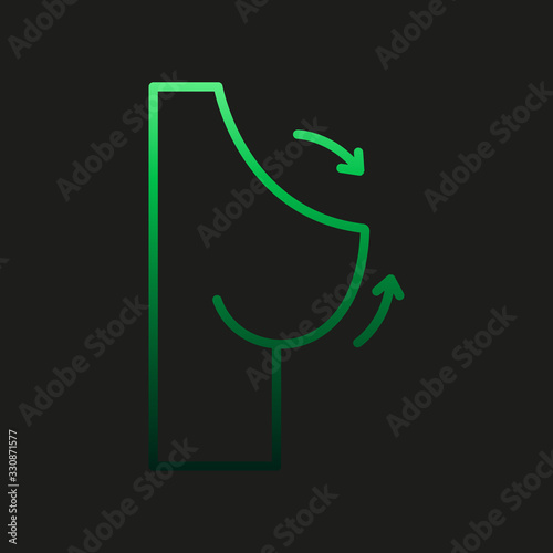 Breast, plastic surgery nolan icon. Simple thin line, outline vector of plastic surgery icons for ui and ux, website or mobile application