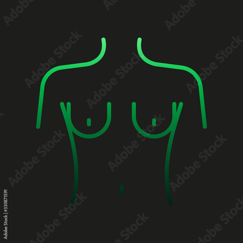 Breast, plastic surgery nolan icon. Simple thin line, outline vector of plastic surgery icons for ui and ux, website or mobile application