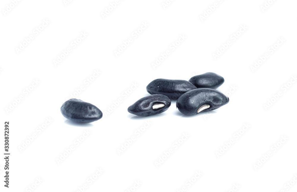 Black Beans on white background Black Beans on white background