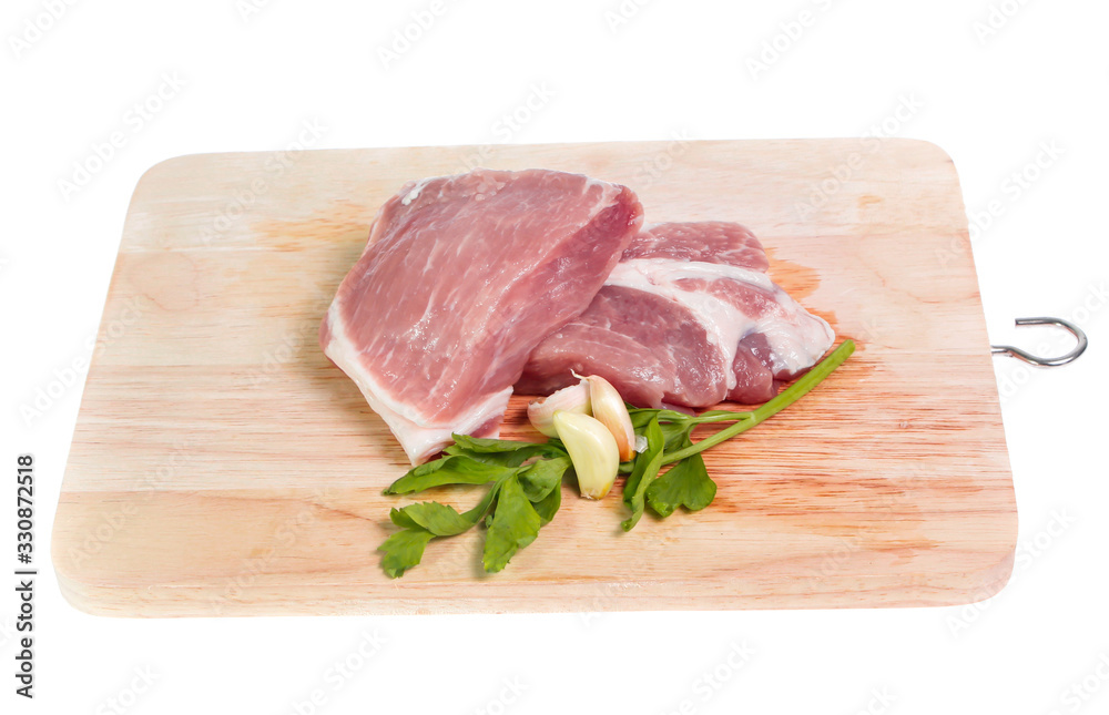 isolated raw meat