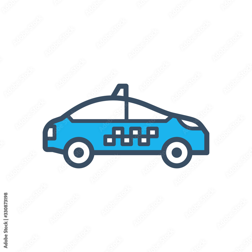 Taxi icon filled outline style
