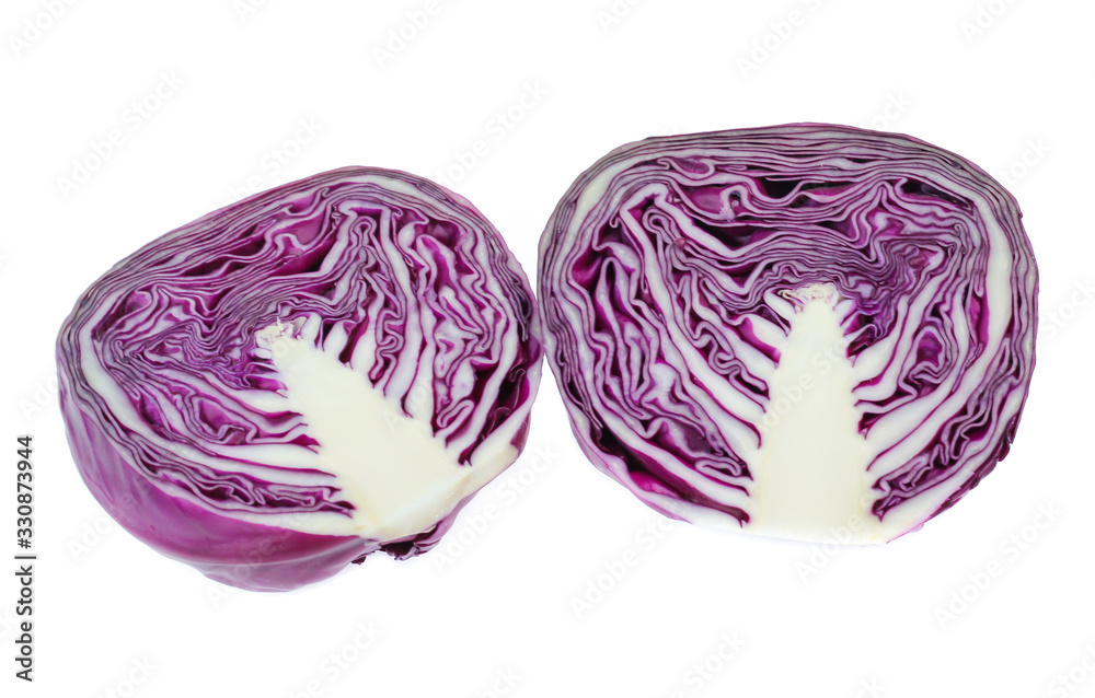 red cabbage isolated on white red cabbage isolated on white