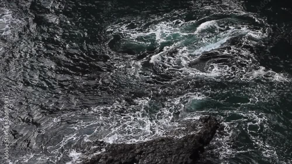 Waves against cliff Waves against cliff