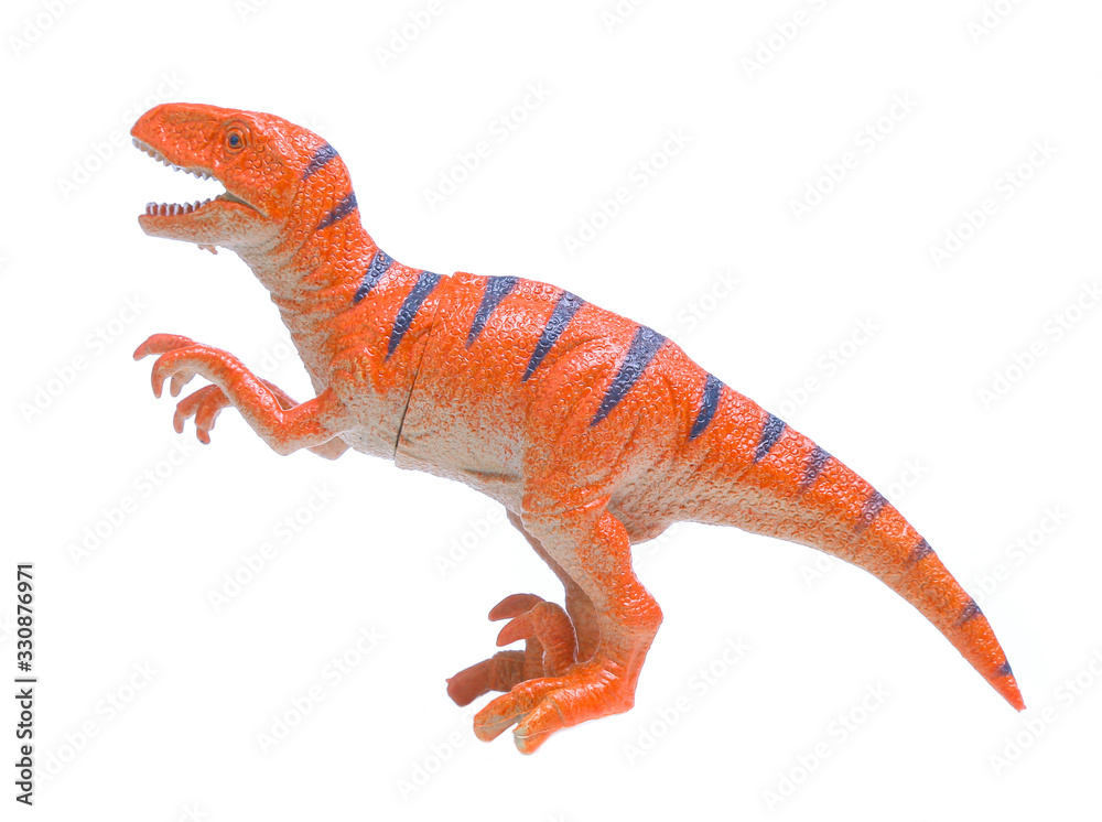 Fototapeta premium dinosaurs toys isolated on white background