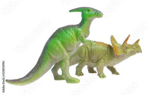 dinosaurs toys isolated  on white background