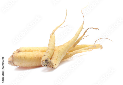 Ginseng isolated on the white background