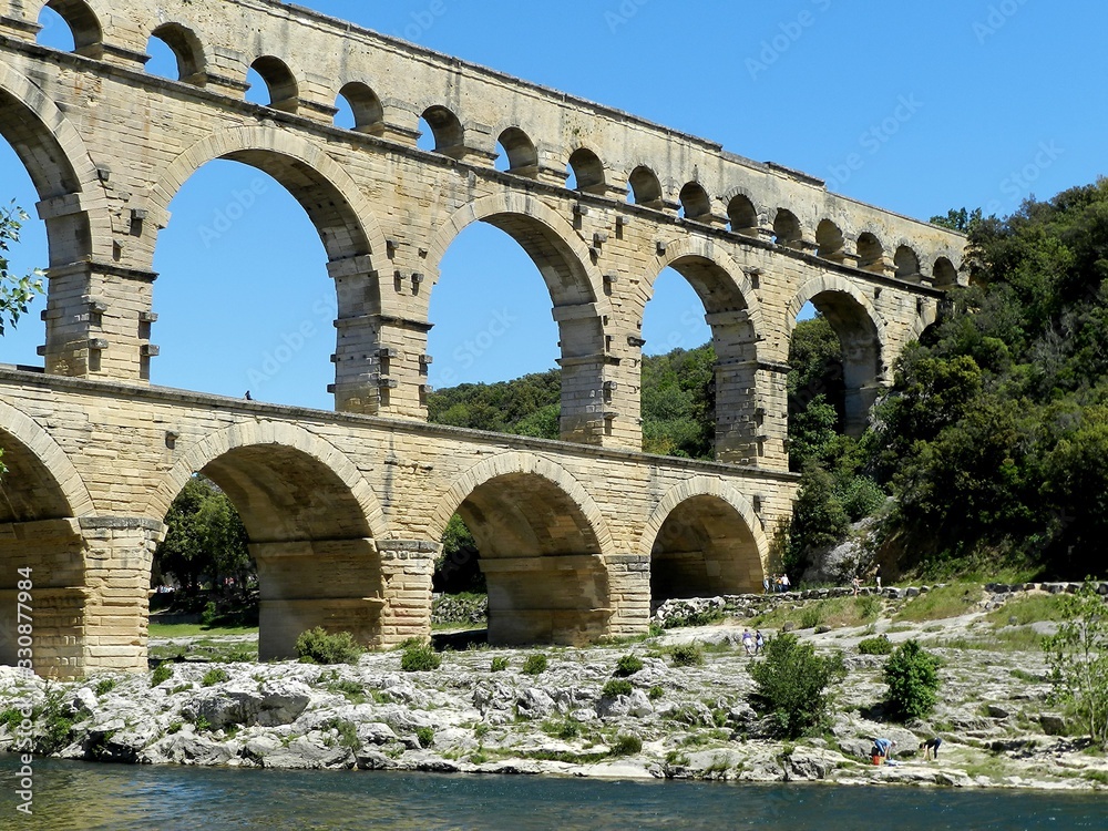Southern France, Pont du Gard, Detail