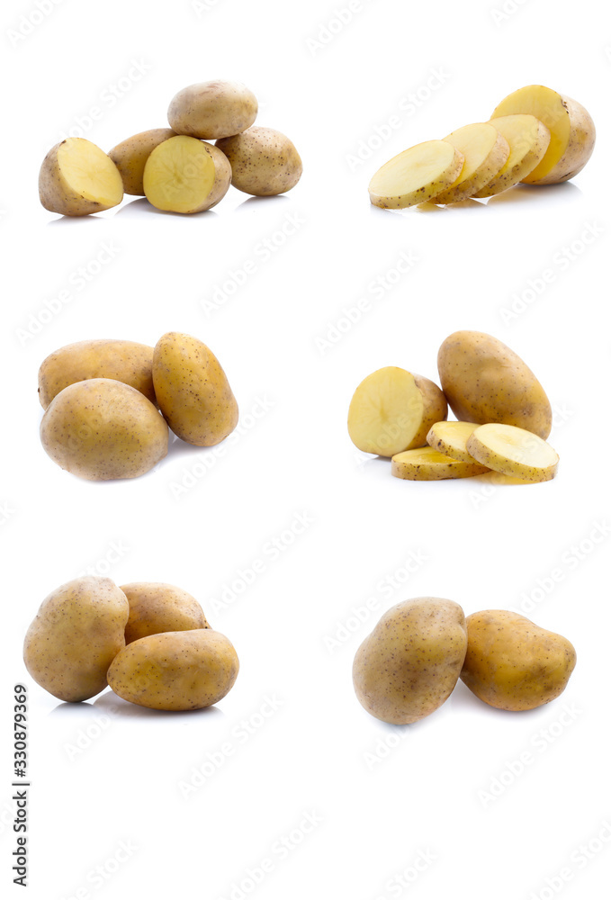 Obraz premium Potato isolated set