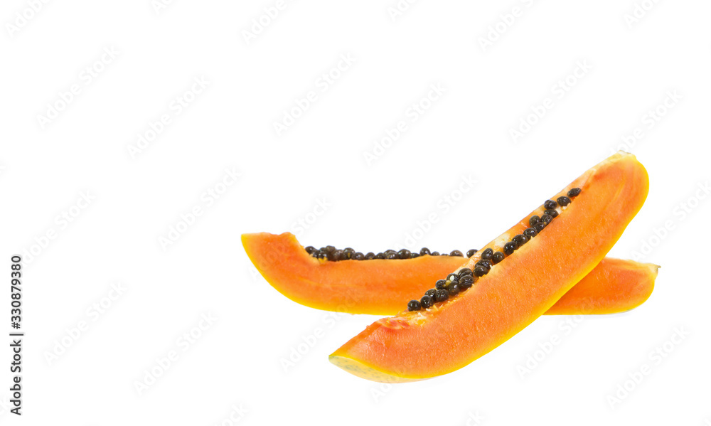 papaya isolated on white papaya isolated on white