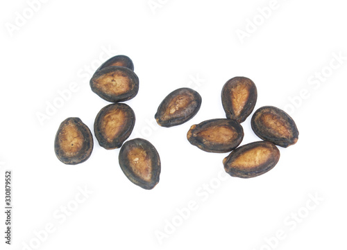 Wallpaper Mural Black Melon Seeds on white background Torontodigital.ca